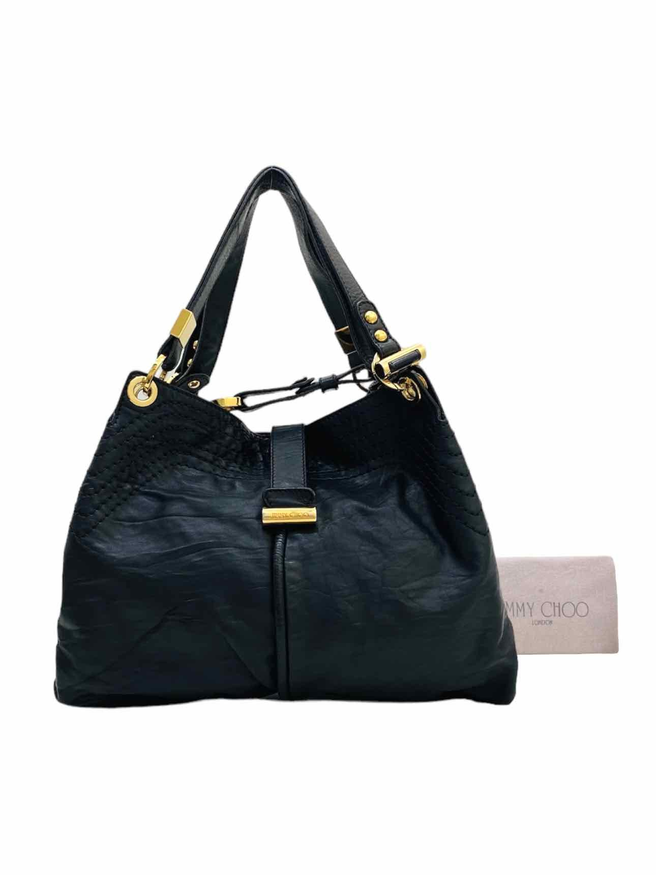 JIMMY CHOO Alex Black Shoulder Bag