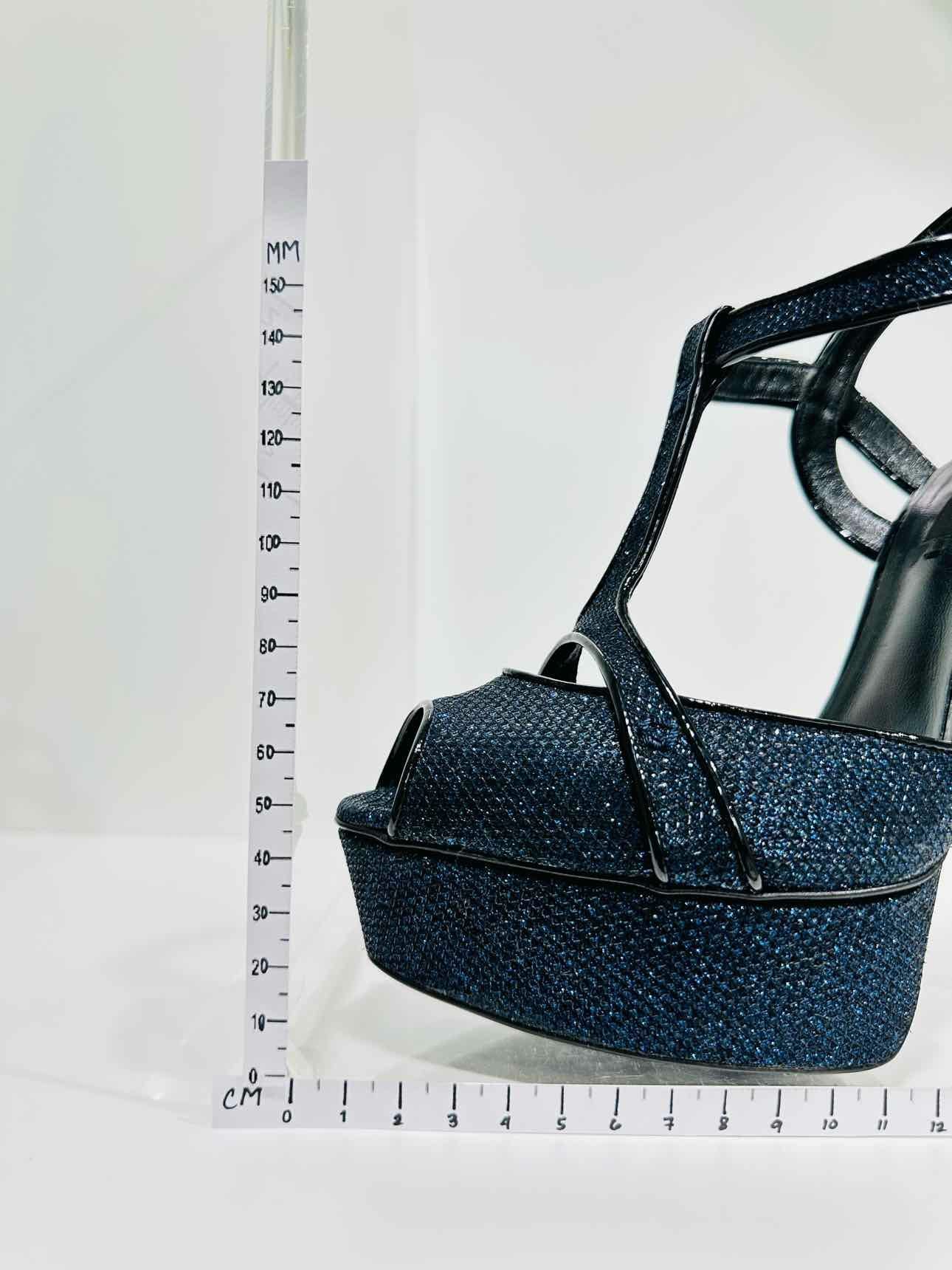 CASADEI Black & Blue Size EU 40 Heeled Sandals