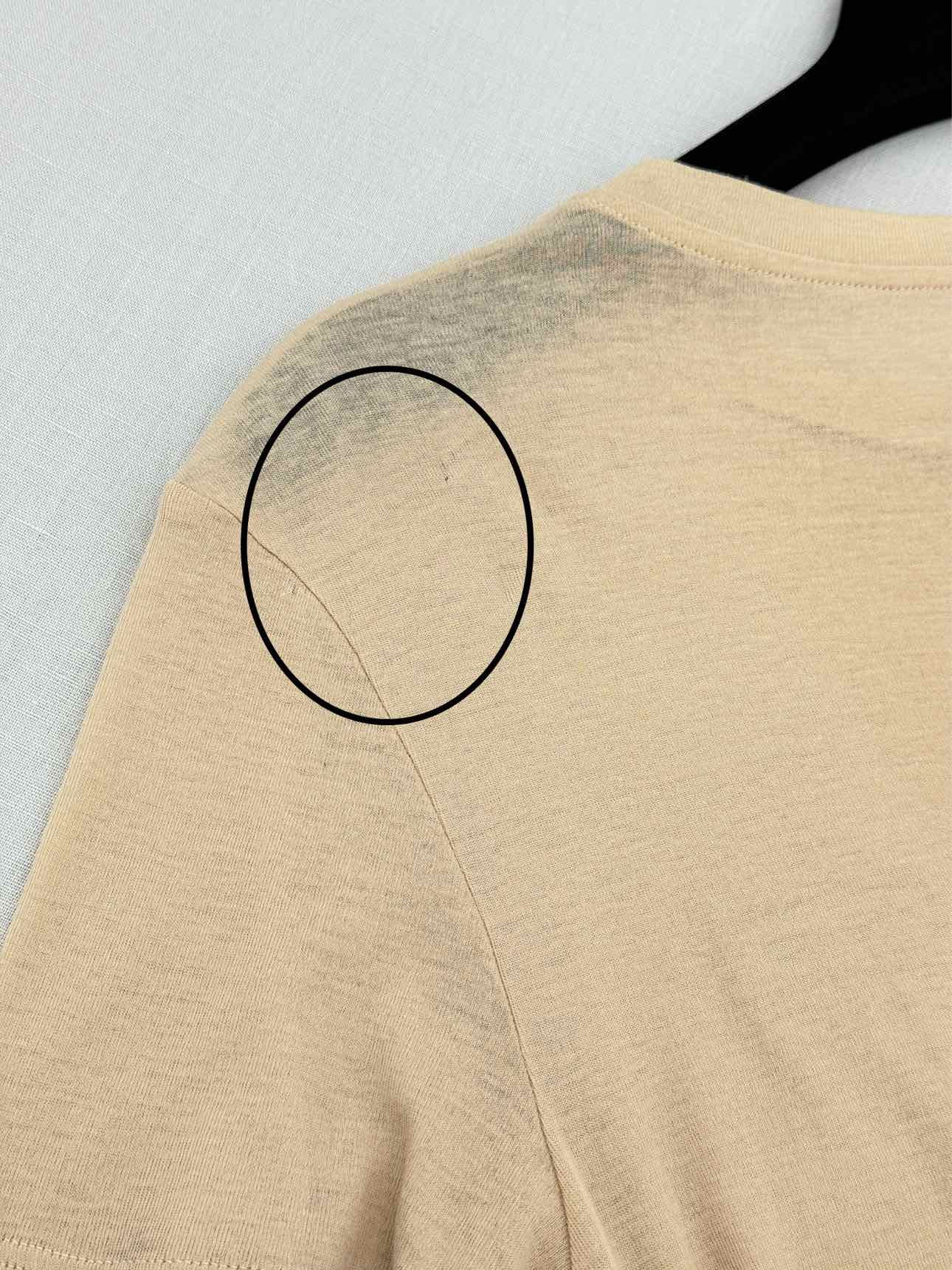 MIU MIU Beige Logo Size Small T-shirt