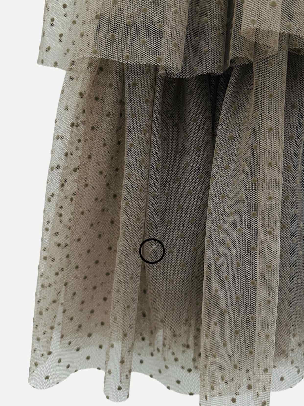 SANDRA MANSOUR Tulle Mocha Size Small Long Dress