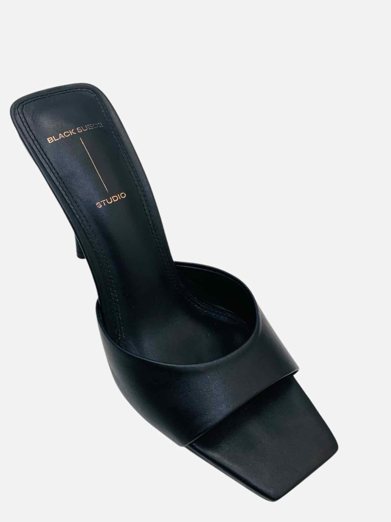 BLACK SUEDE STUDIO Black Size EU 39 Mules