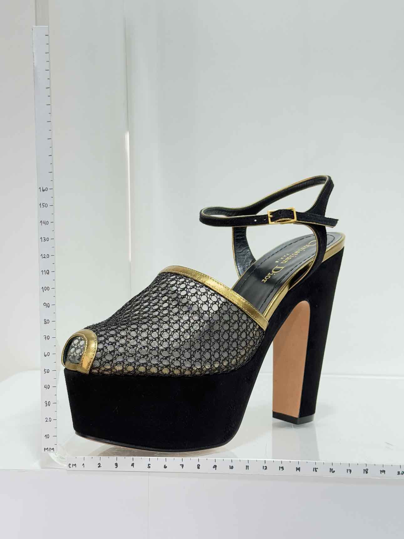 CHRISTIAN DIOR Black Size EU 37 Heeled Sandals