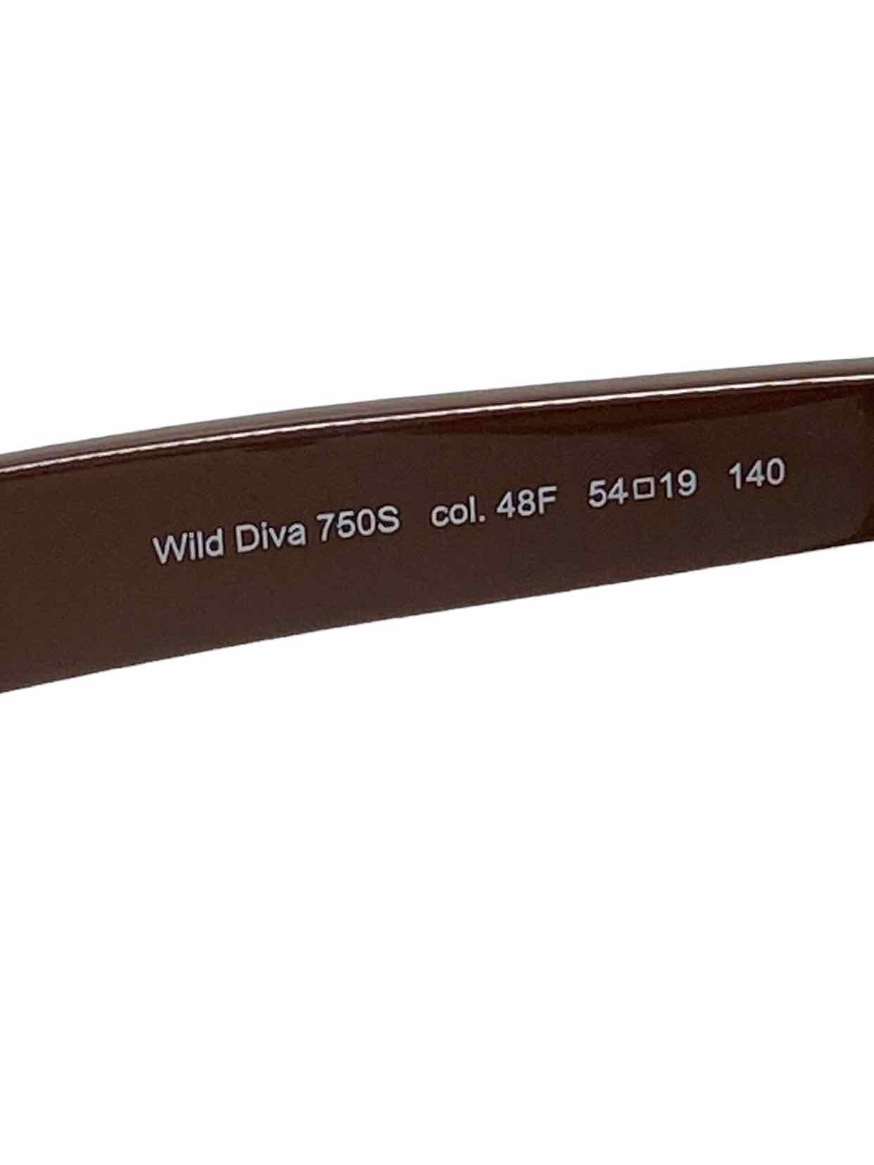 ROBERTO CAVALLI Brown Croco Embossed Sunglasses