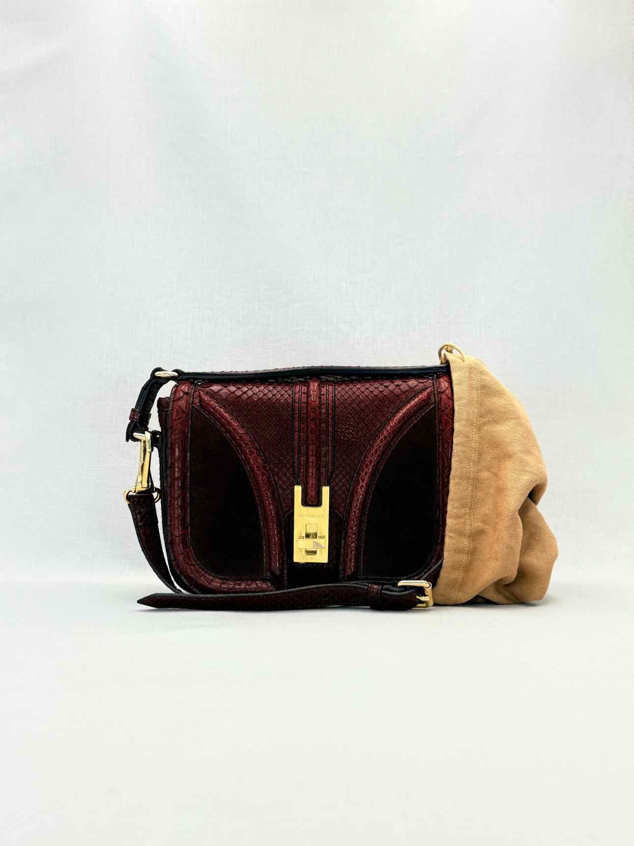 BURBERRY Brickfield Burgundy Shoulder Bag