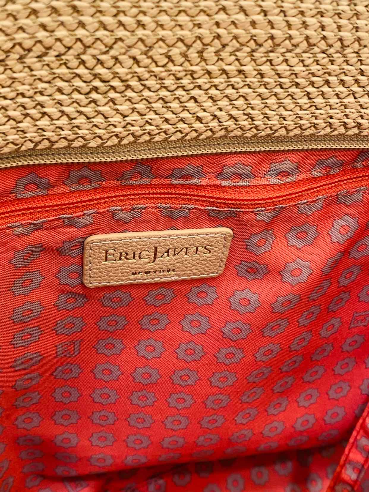 ERIC JAVITS Squishee Beige Tote Bag