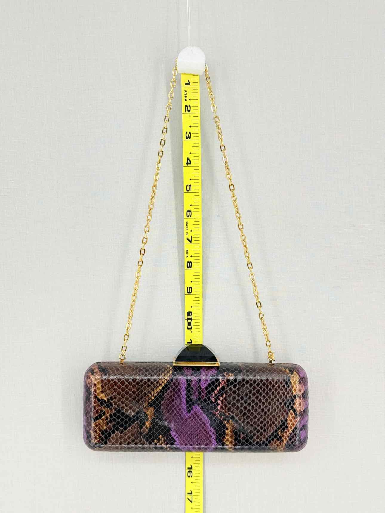 JUDITH LEIBER Jessica Purple Multicolor Clutch