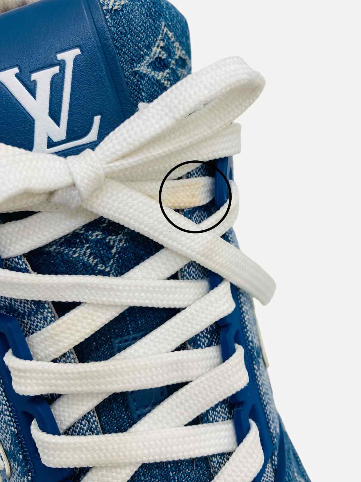 LOUIS VUITTON Blue Monogram Size EU 45.5 Sneakers