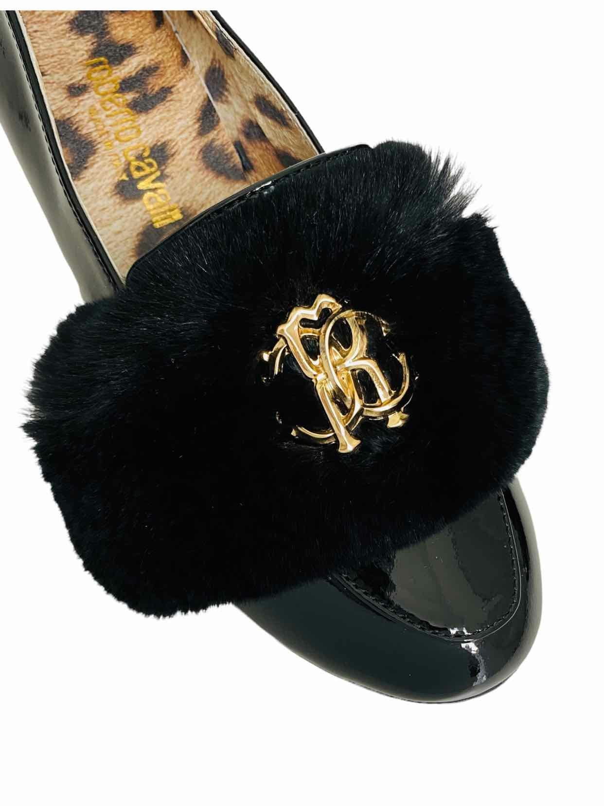 ROBERTO CAVALLI Black Size EU 34 Flats