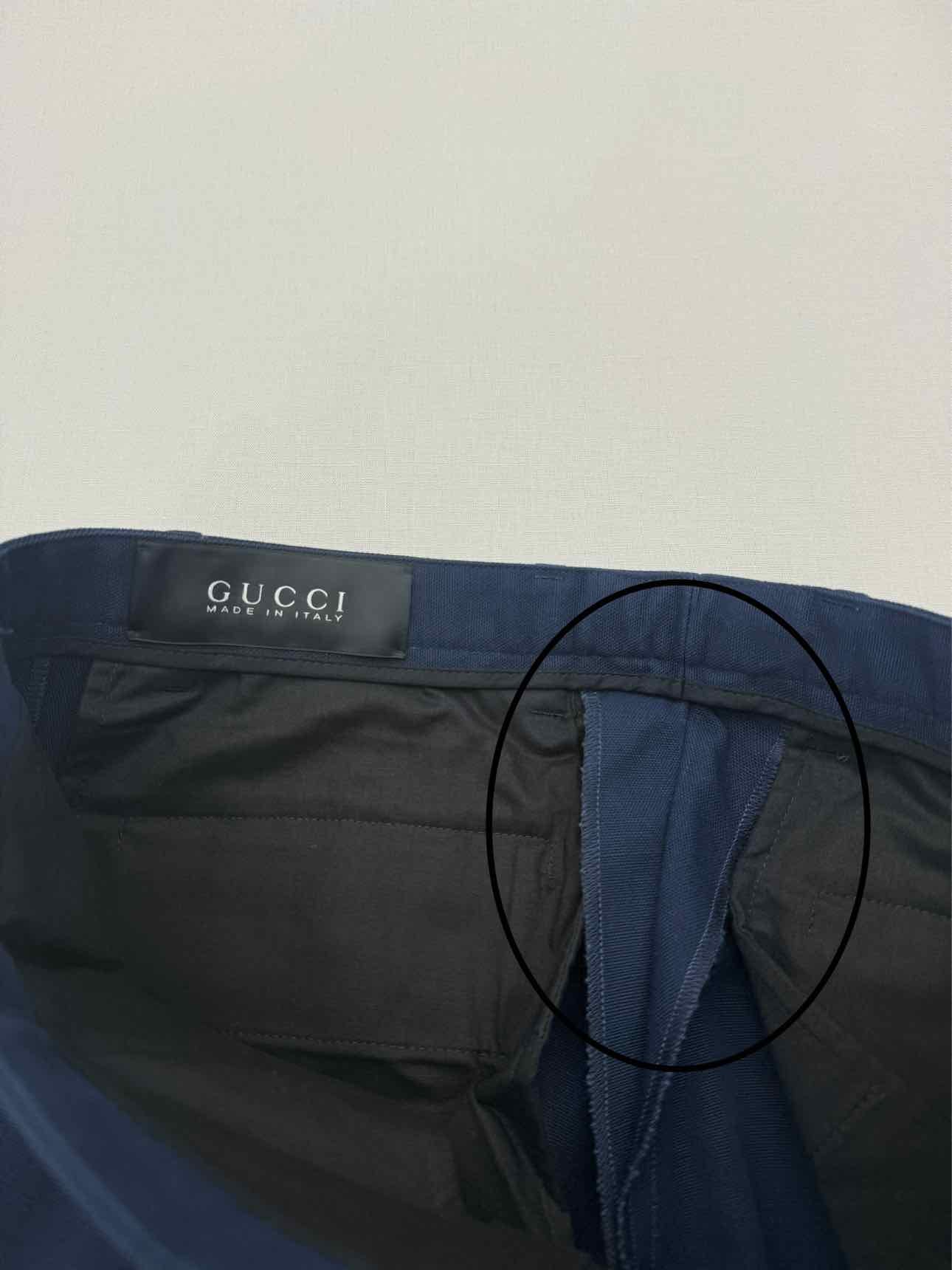 GUCCI Chino Navy Blue Size 46 Pants