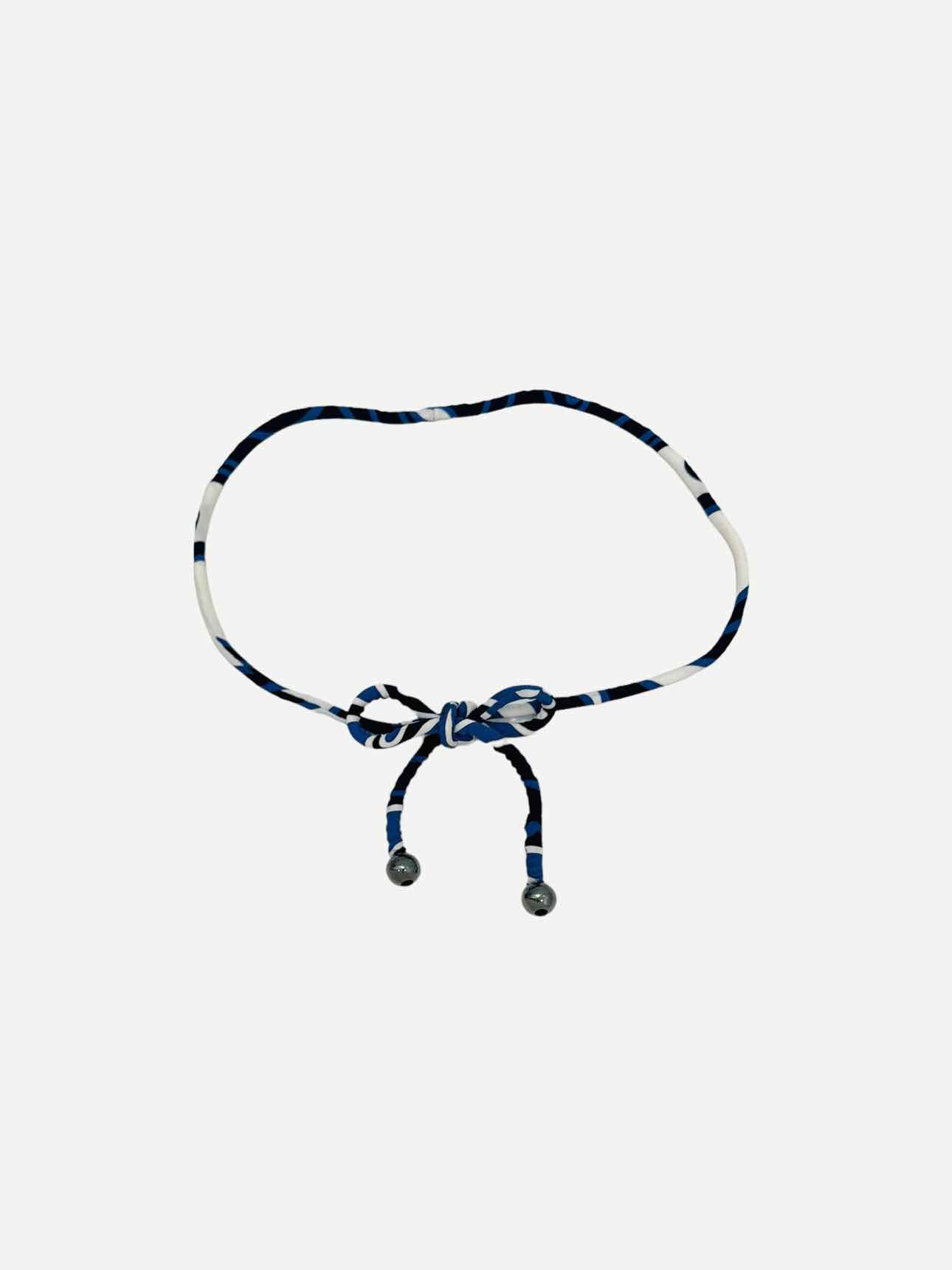 LEONARD Navy Blue & White Printed Size US 8 Short Dress