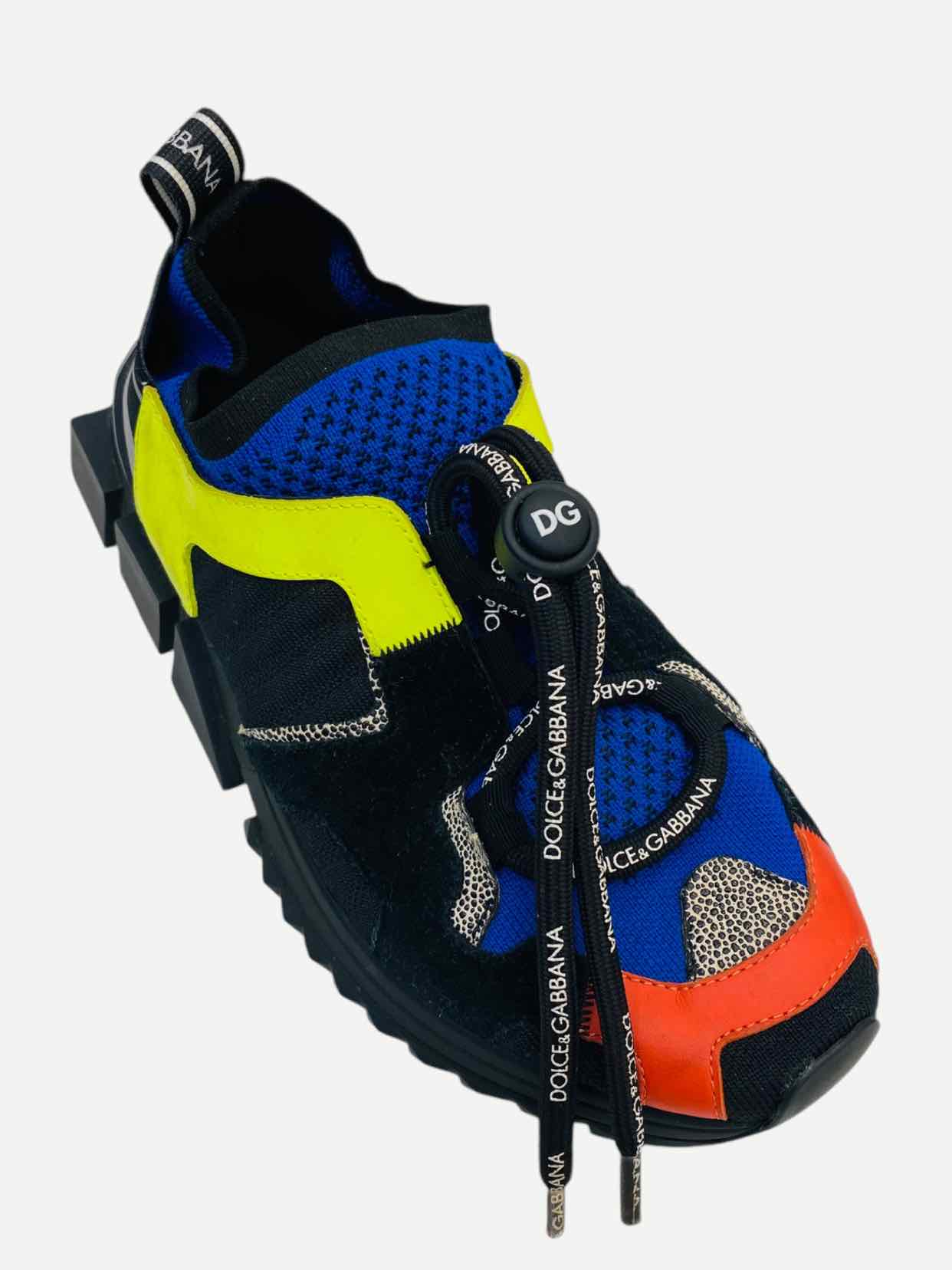 DOLCE & GABBANA Black Multicolor Size EU 38.5 Sneakers