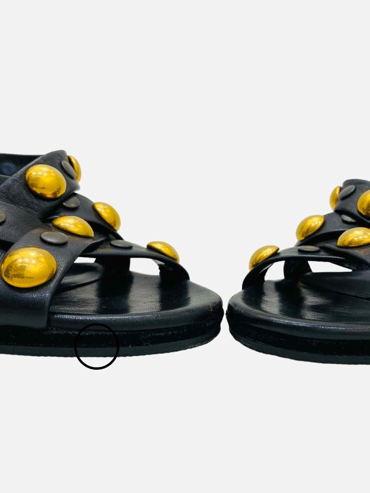 GUCCI Babouska Black w/ Gold Size EU 39.5 Mules