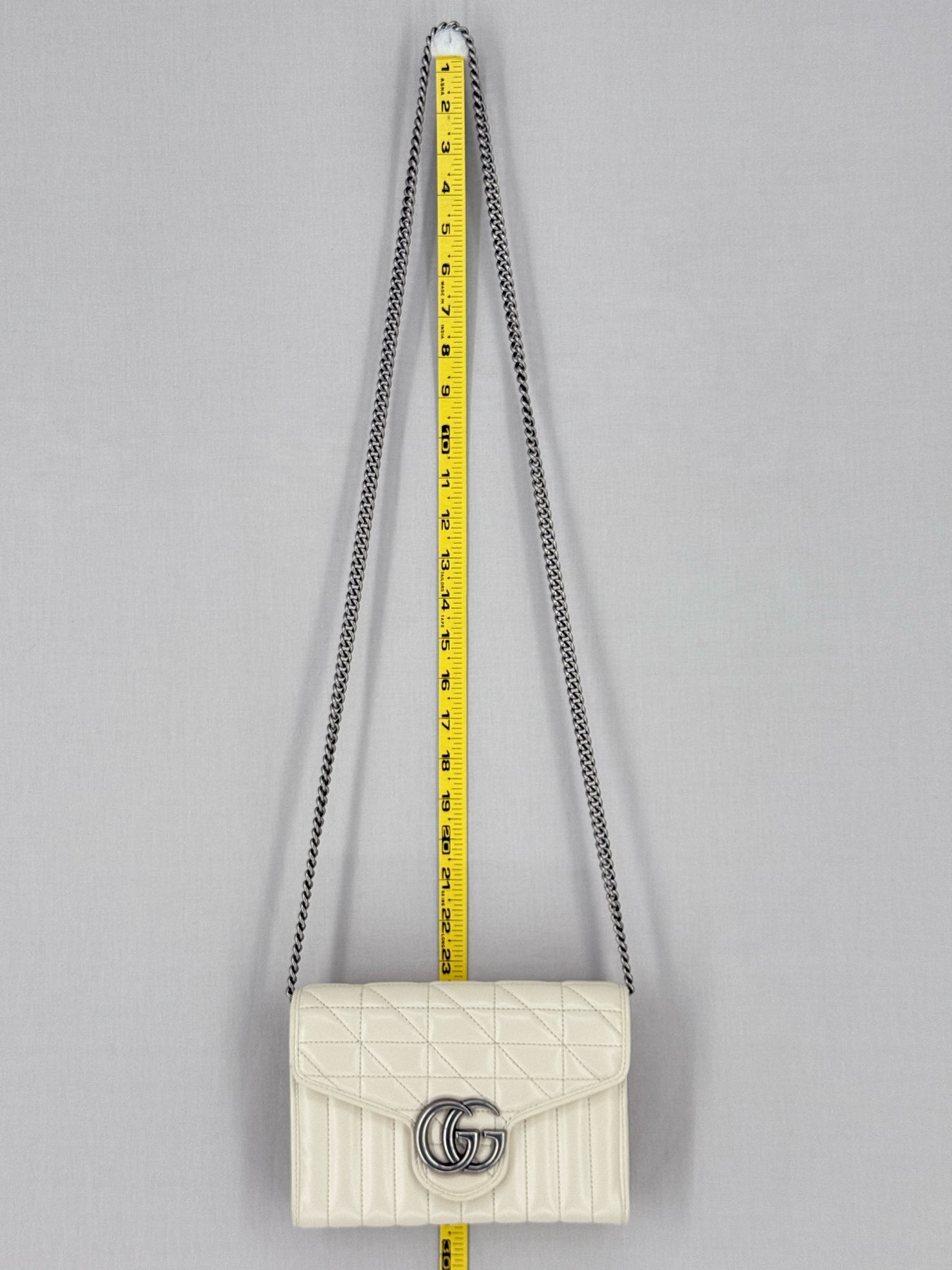 GUCCI GG Marmont White Shoulder Bag