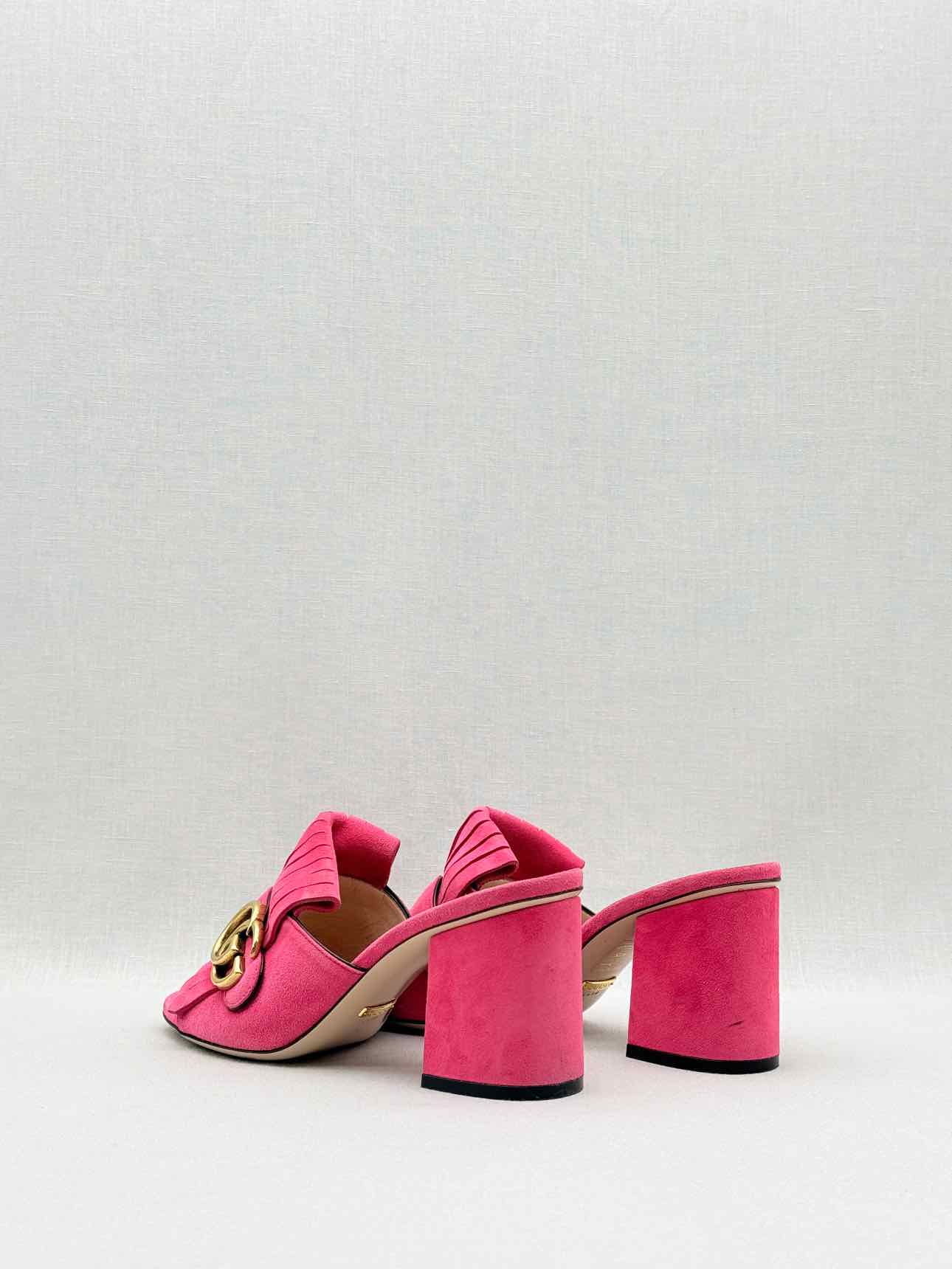 GUCCI GG Marmont Pink Size EU 35 Mules