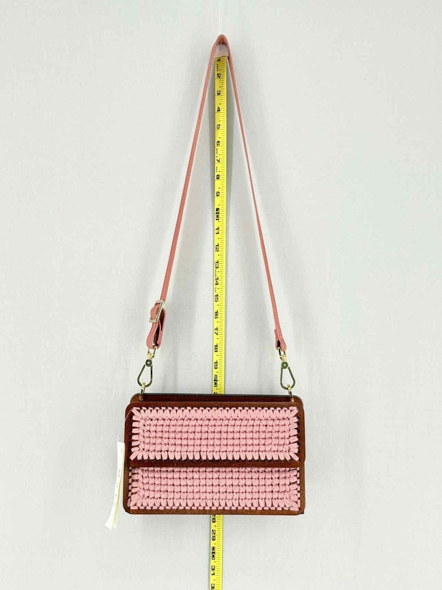 Pre - loved 0711 Pink Knit Handbag at Reems Closet