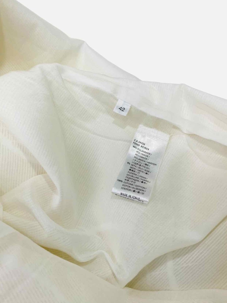 Pre - loved AGNONA Mini White Short Dress at Reems Closet