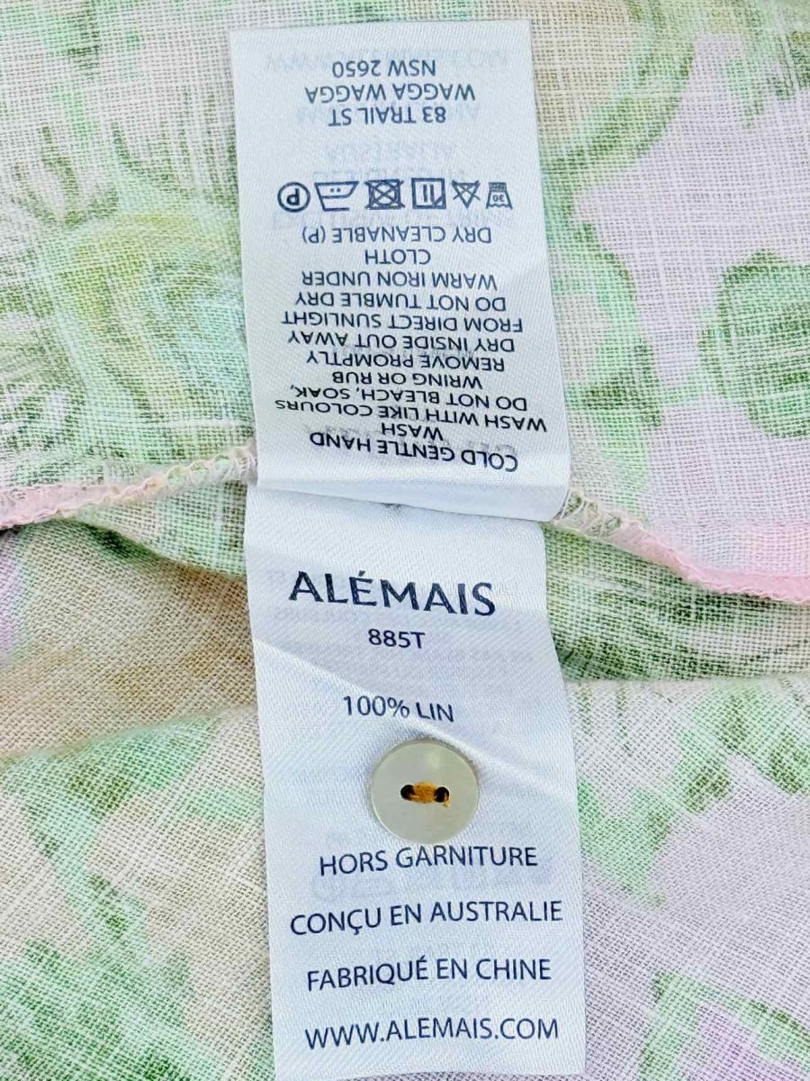 Pre - loved ALEMAIS Winnie Pink Multicolor Floral Size US 2 Shirt at Reems Closet