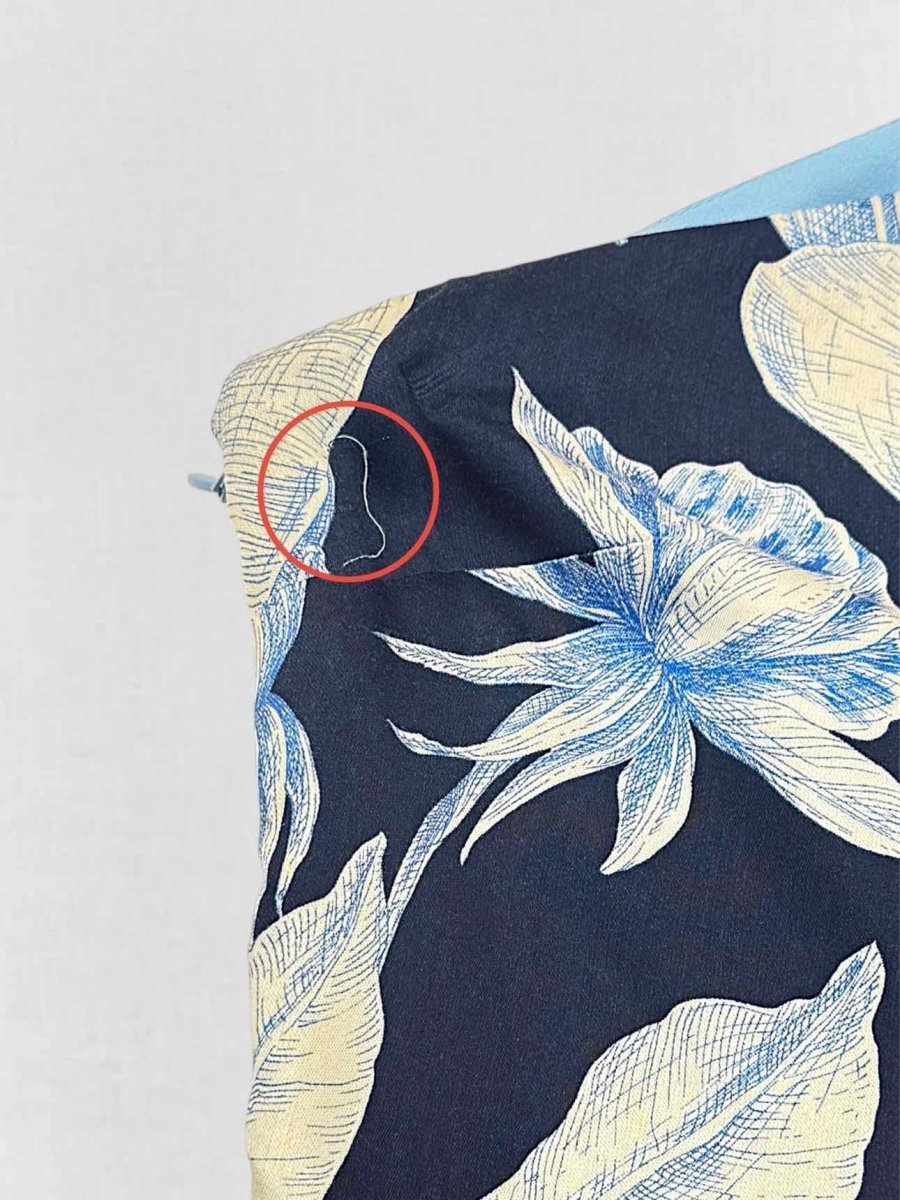 Pre - loved ALEXIAULIBARRI Blue & White Size XSmall Long Dress at Reems Closet