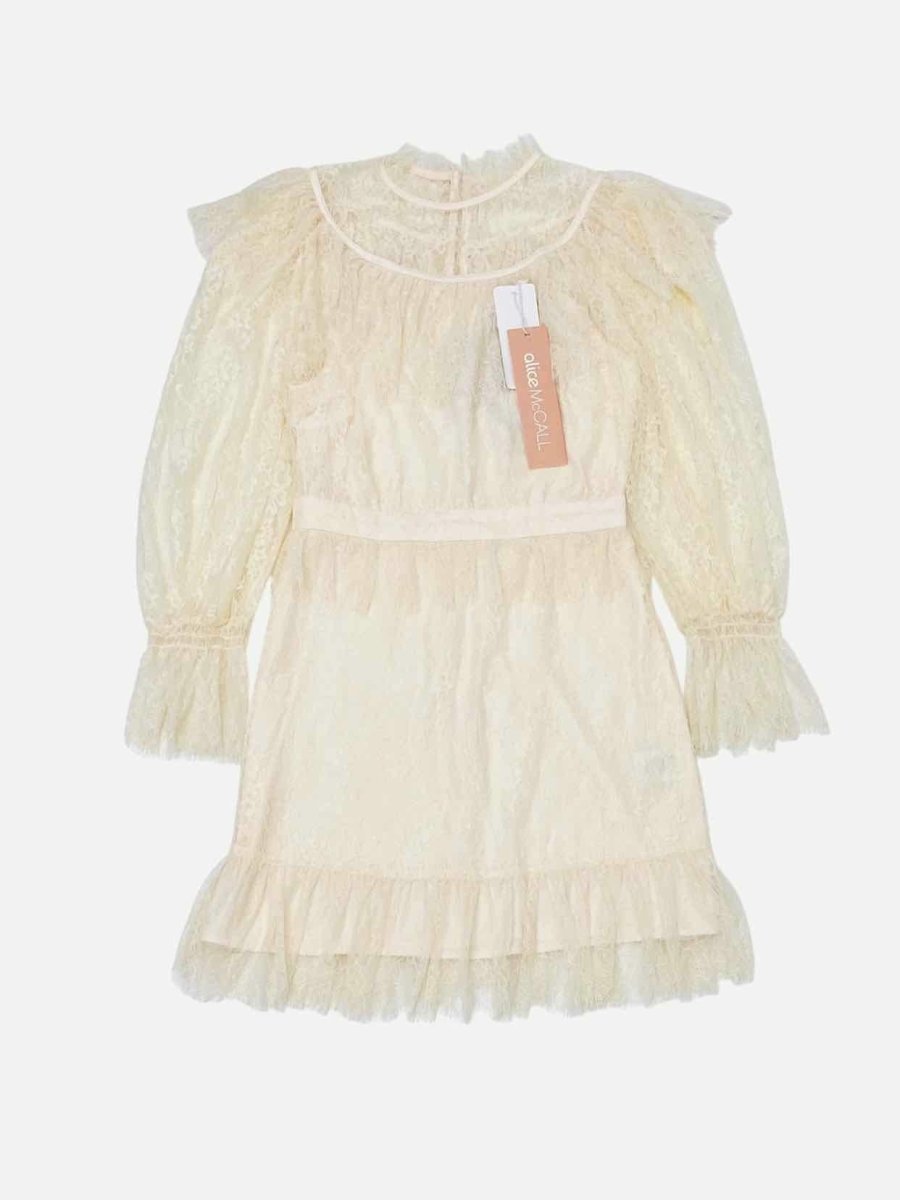 ALICE MCCALL Lace Beige Size US 2 Short Dress
