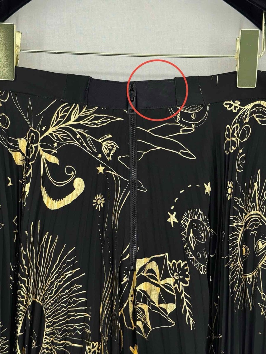 Pre - loved ALICE + OLIVIA Black Printed Size US 8 Long Skirt at Reems Closet