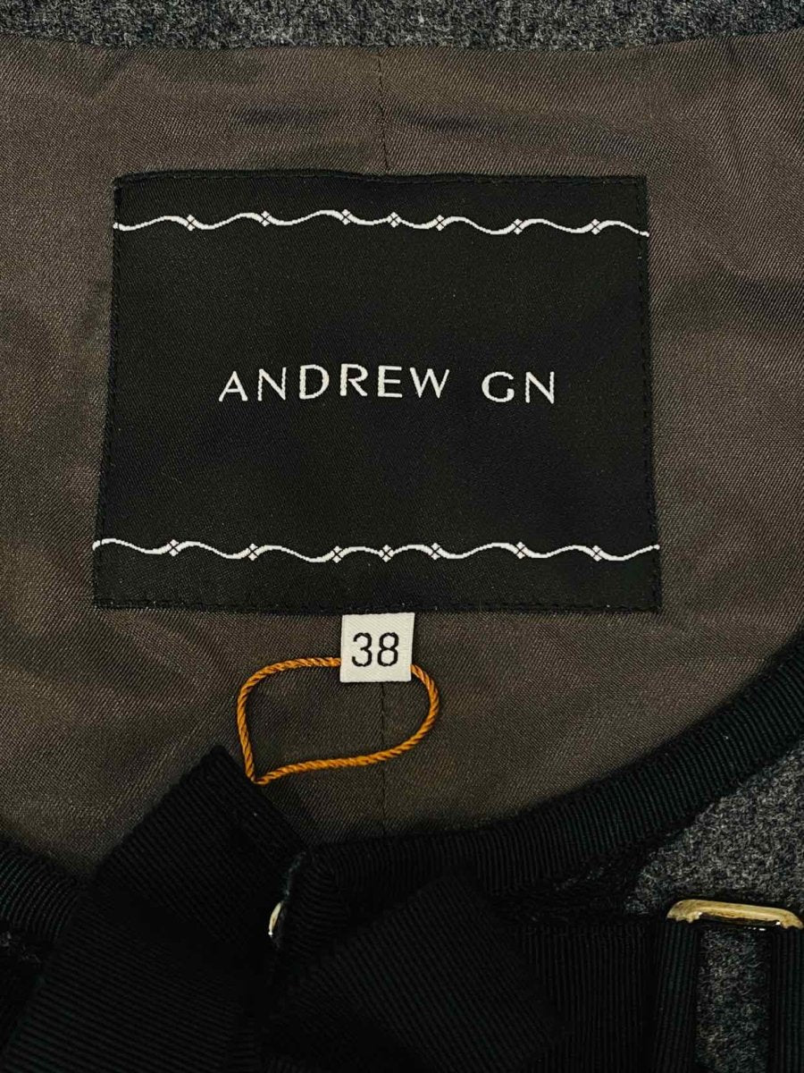 Pre - loved ANDREW GN Wool Grey Cape at Reems Closet