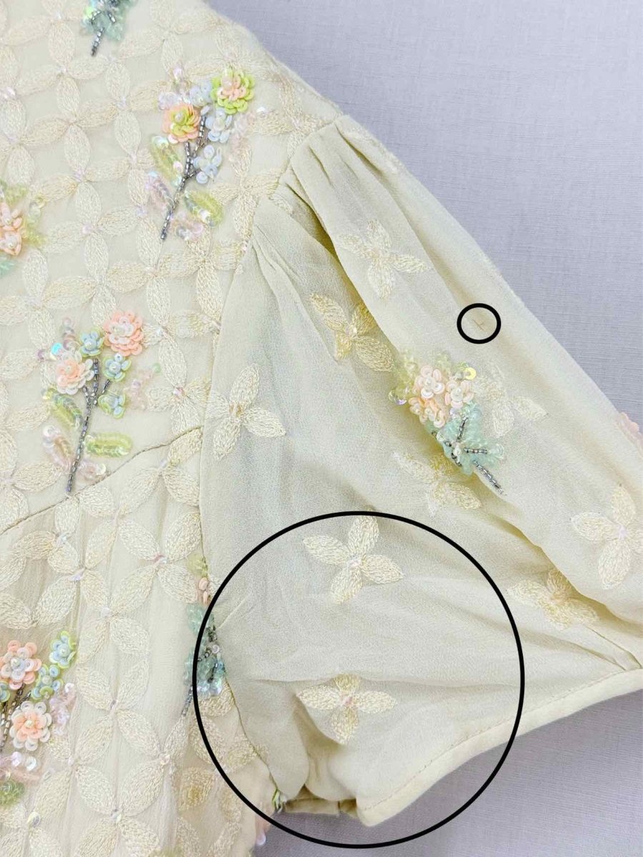 Pre - loved ANITA DONGRE Cream Multicolor Size Medium Long Dress at Reems Closet