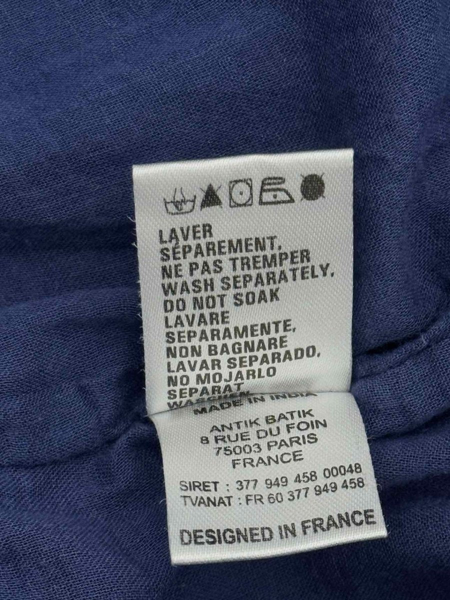 Pre - loved ANTIK BATIK Navy Size Large Knee Length Dress at Reems Closet