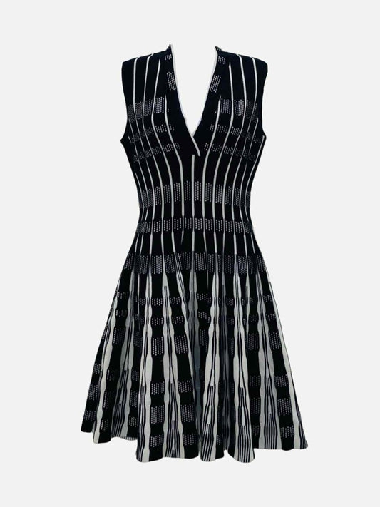 Pre-loved ANTONINO VALENTI Black & White Knee Length Dress from Reems Closet