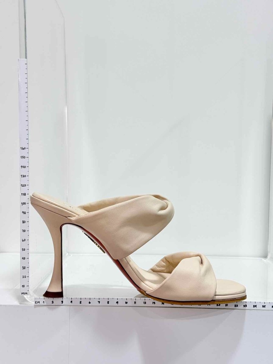 Pre-loved AQUAZZURA Twist Cream Size EU 41 Mules at Reems Closet