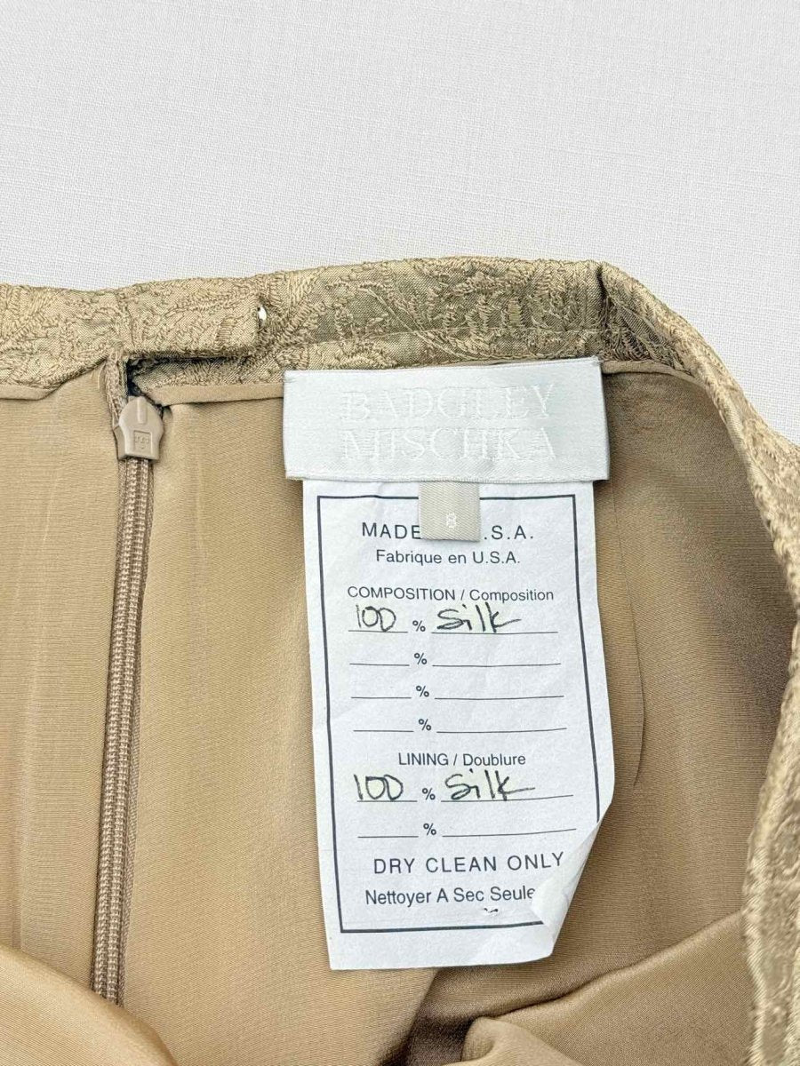 Pre-loved BADGLEY MISCHKA Gold Jacquard Size US 6/8 Outfit Set at Reems Closet