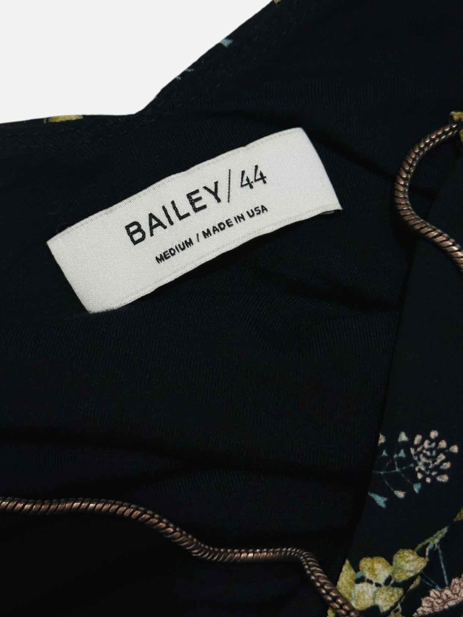 Pre - loved BAILEY44 Black Multicolor Floral Top at Reems Closet