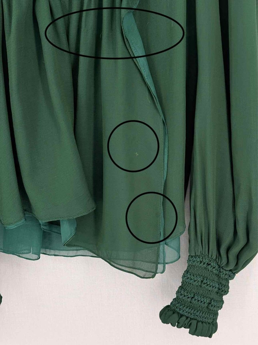 Pre-loved BALENCIAGA Green Size US 0 Blouse at Reems Closet