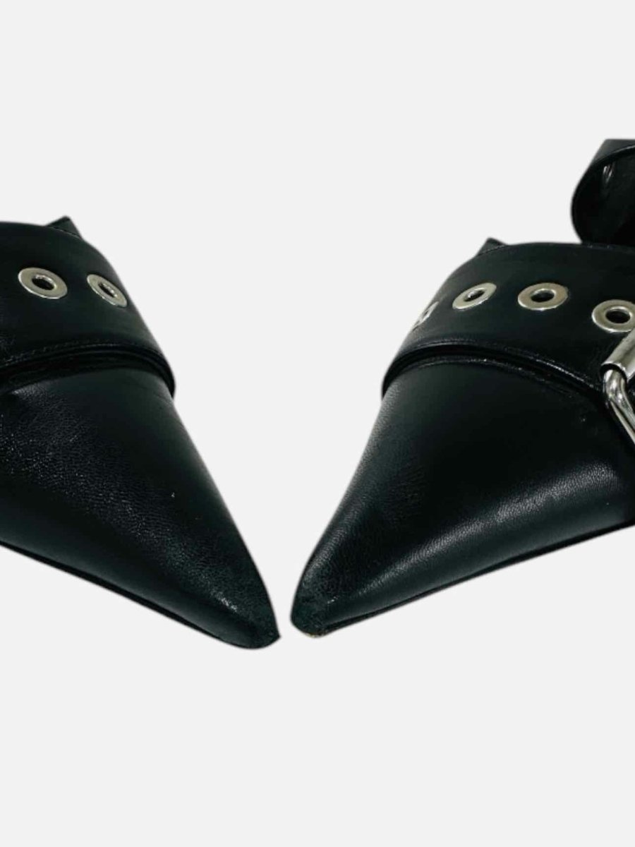 Pre - loved BALENCIAGA RUNWAY Black Mules 36 at Reems Closet