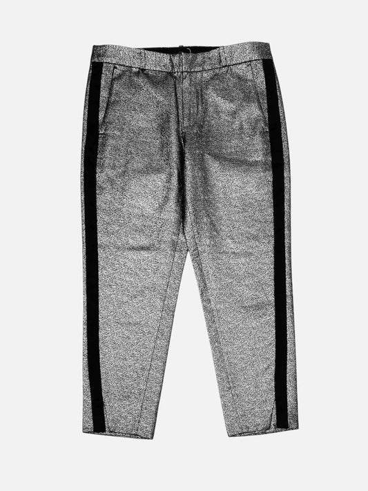 Pre-loved BANANA REPUBLIC Silver & Black Lurex Pants from Reems Closet