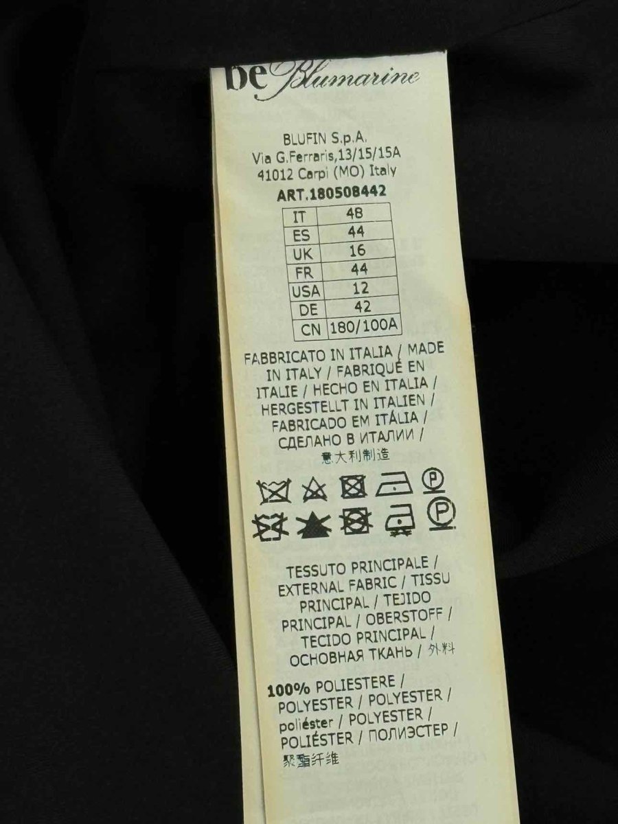 Pre - loved BE BLUMARINE Black Size US 12 Short Dress at Reems Closet