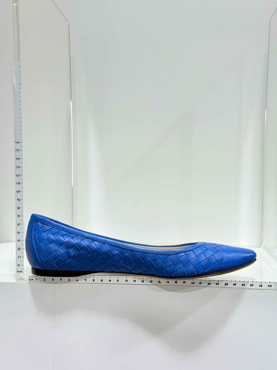 Pre - loved BOTTEGA VENETA Blue Intrecciato Size EU 39 Flats at Reems Closet