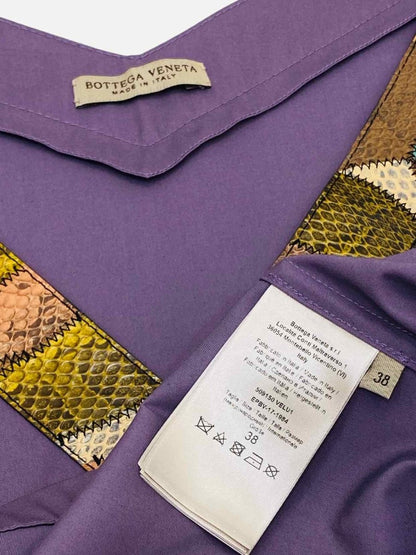 Pre-loved BOTTEGA VENETA Purple Snakeskin Trim Long Dress from Reems Closet
