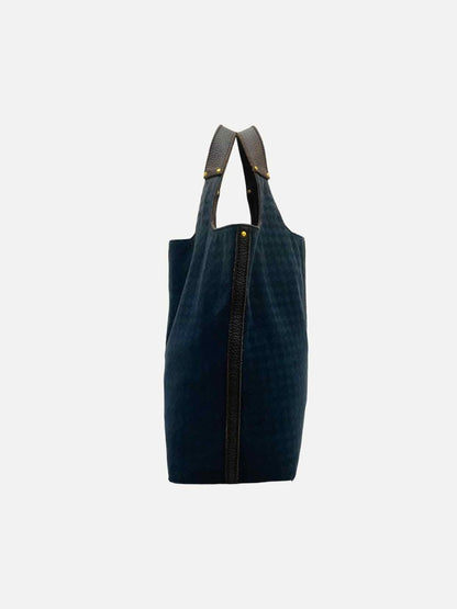 Pre-loved BOTTEGA VENETA Shopper Blue & Brown Tote Bag from Reems Closet