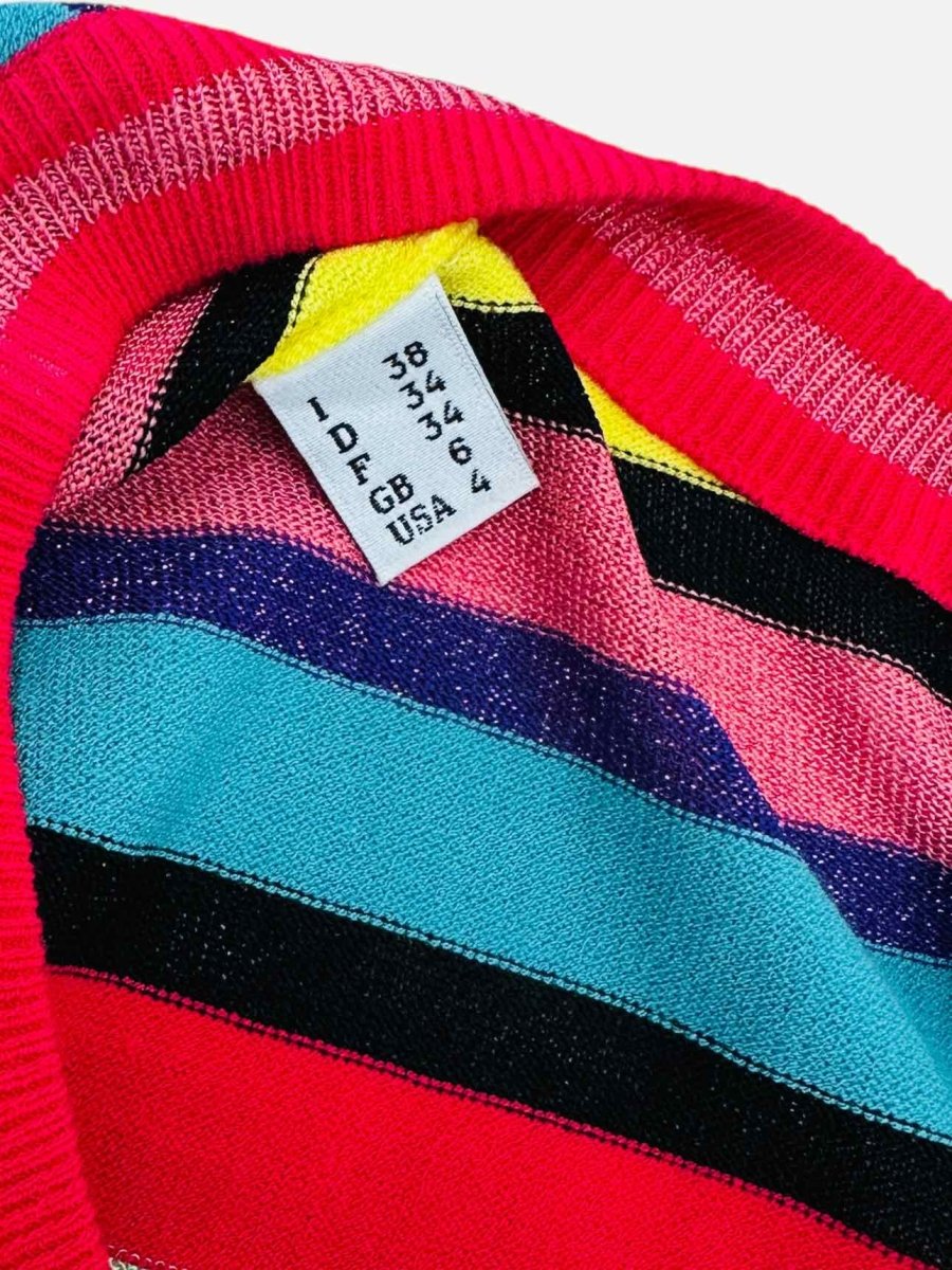 Pre - loved BOUTIQUE MOSCHINO Pink Multicolor Geometric Dress at Reems Closet