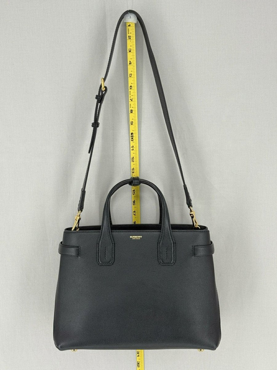 Pre - loved BURBERRY Banner Black Tote Bag at Reems Closet