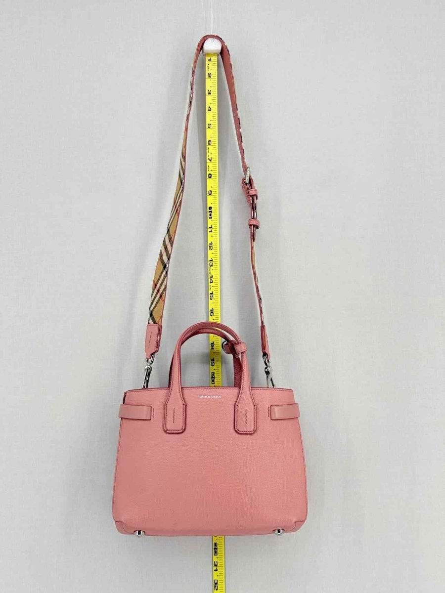 Pre - loved BURBERRY Dusky Pink Check Tote Bag at Reems Closet