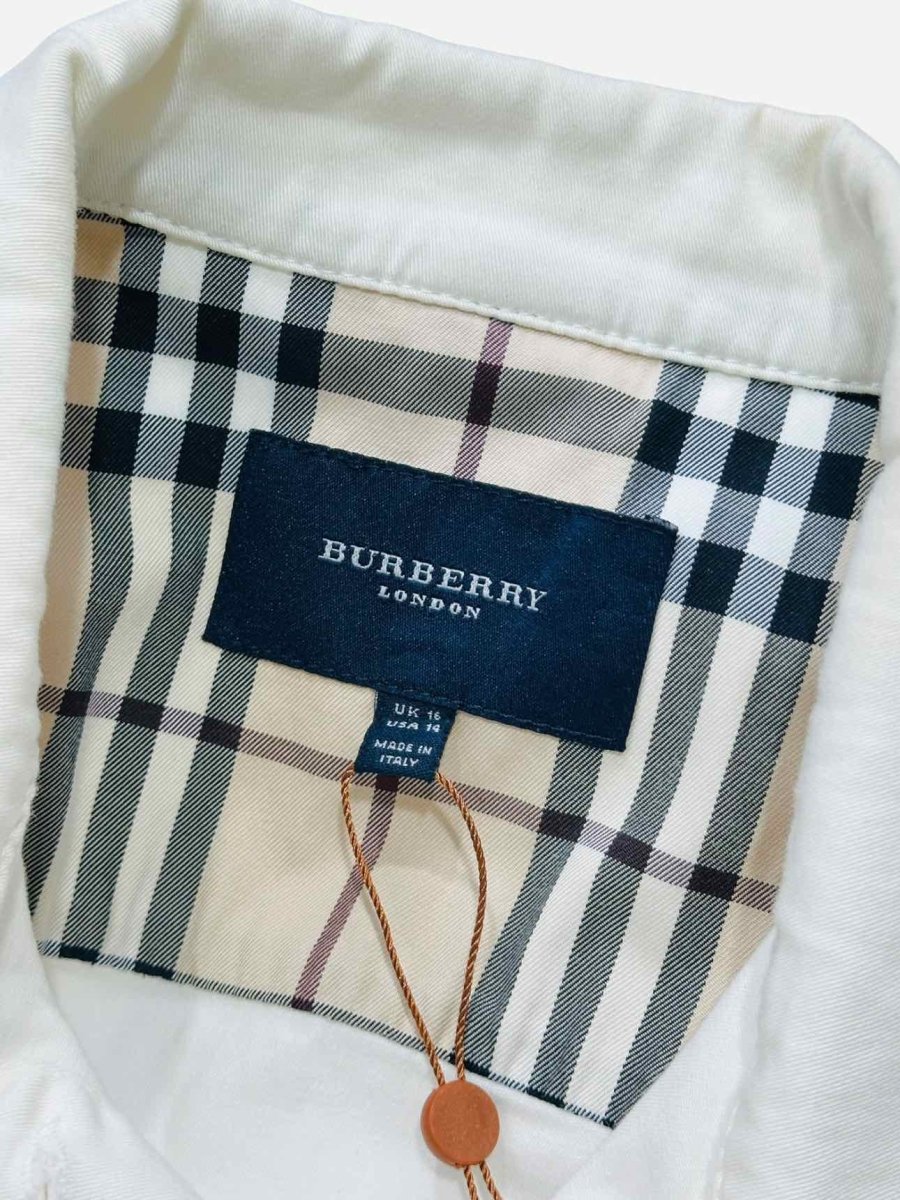 Pre - loved BURBERRY LONDON White Size US 14 Jacket at Reems Closet