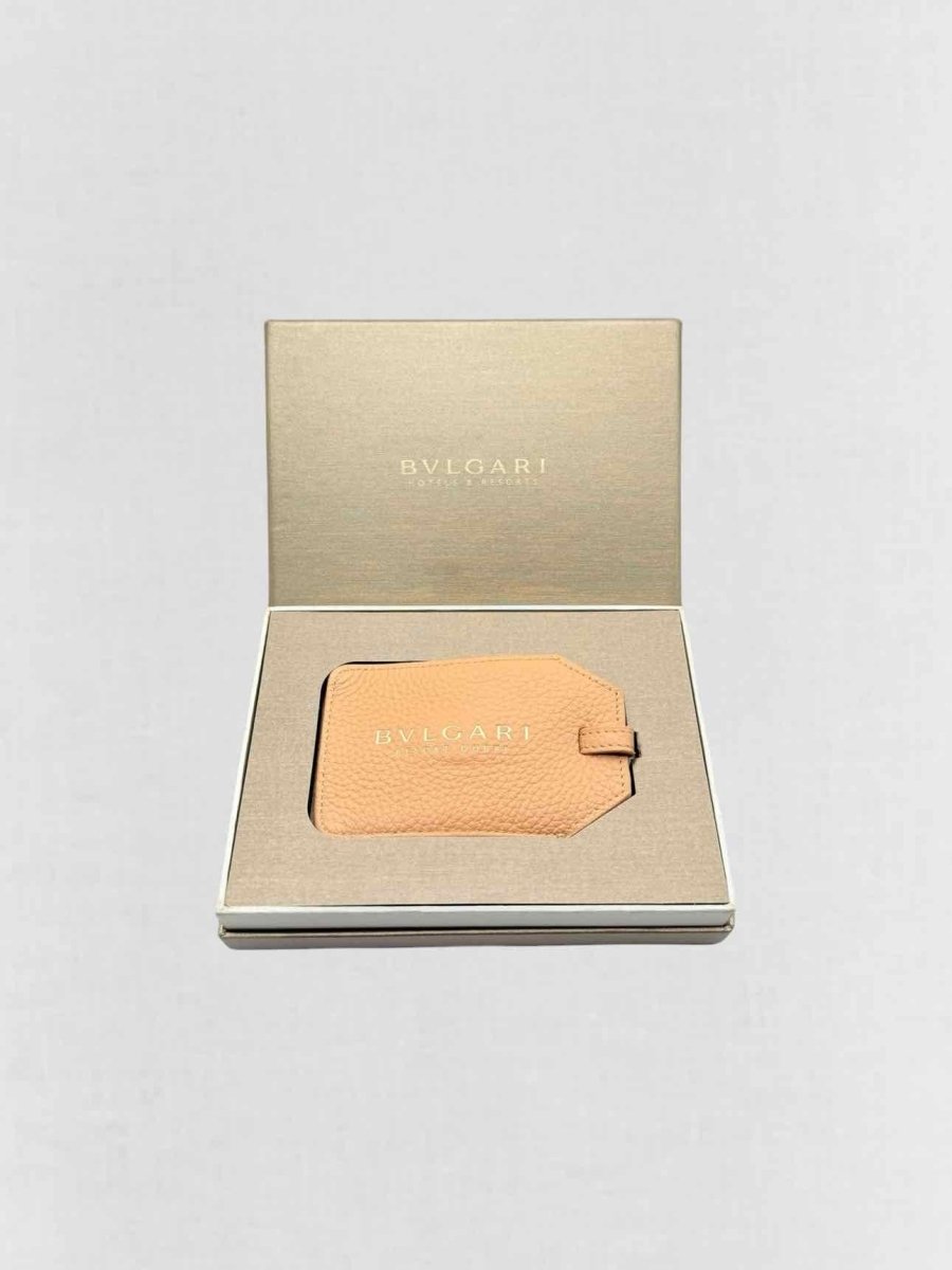 Pre - loved BVLGARI Resort Dubai Tan Luggage Tag at Reems Closet