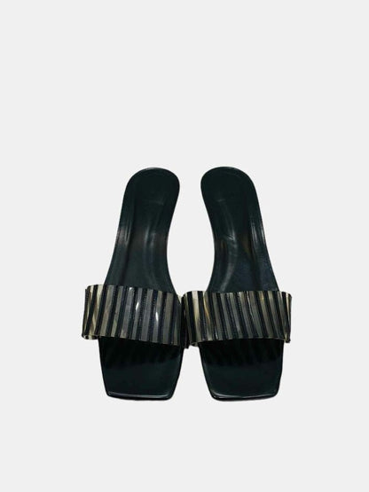 Pre-loved BY FAR PVC Black Mules from Reems Closet