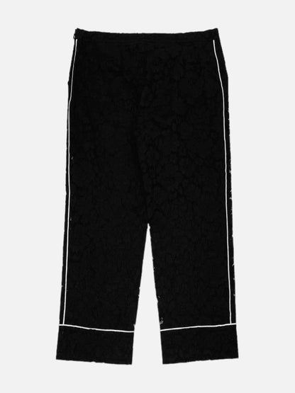 Pre-loved CAROLINA HERRERA Pajama Black Top & Pants Outfit from Reems Closet