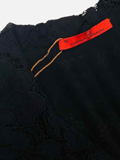Pre-loved CAROLINA HERRERA Pajama Black Top & Pants Outfit from Reems Closet