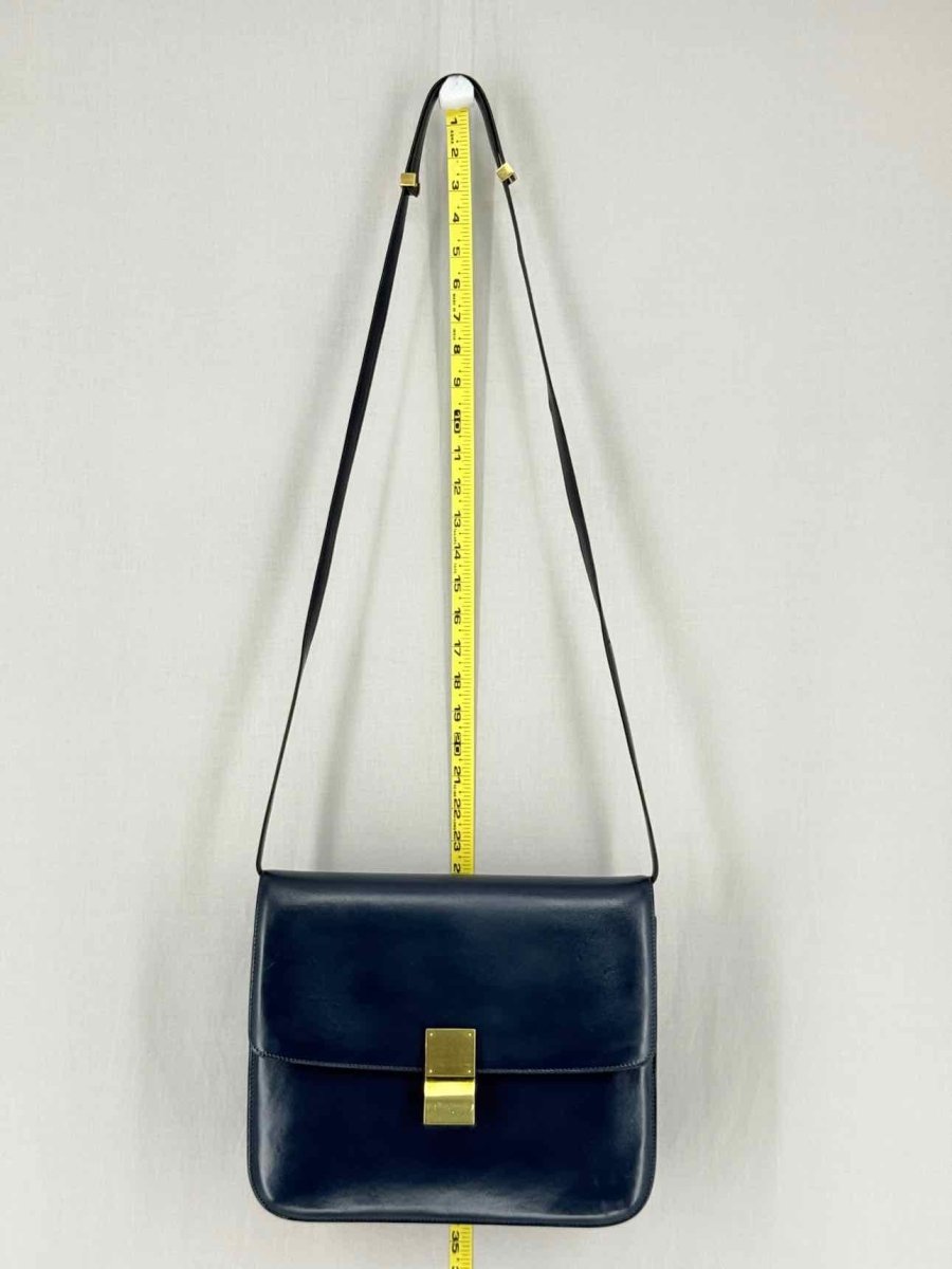 Pre - loved CELINE Box Blue Crossbody at Reems Closet