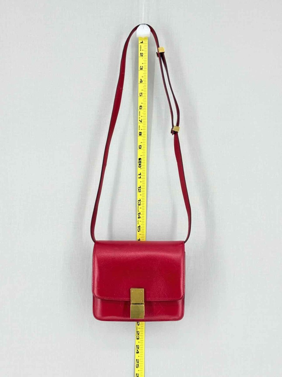 Pre - loved CELINE Box Red Crossbody at Reems Closet