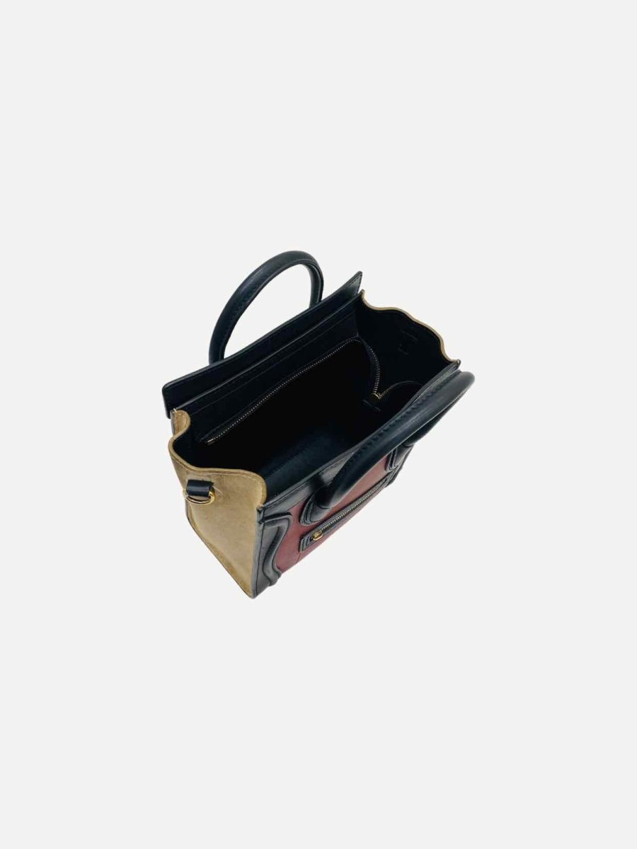 Pre-loved CELINE Nano Luggage Tri Color Tote Bag from Reems Closet