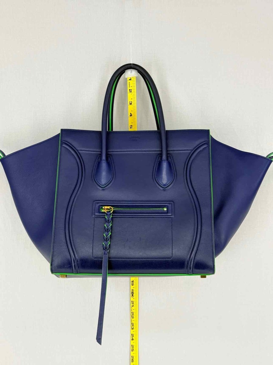 Pre - loved CELINE Phantom Luggage Navy Blue Tote Bag at Reems Closet